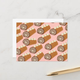 Chocolate Roll Cake Vykort