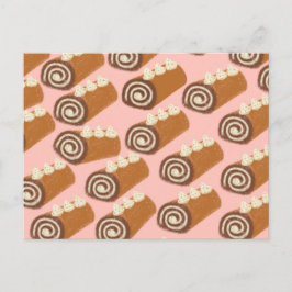 Chocolate Roll Cake Vykort