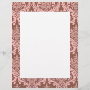Chocolate Rosa Damask Gräns