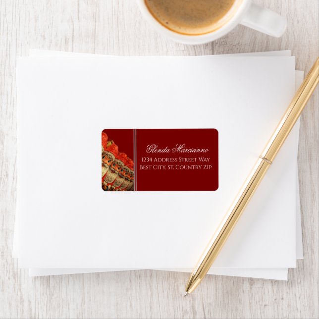 Chocolate Santa Whimsical Address Label  Adressetikett (Insitu)