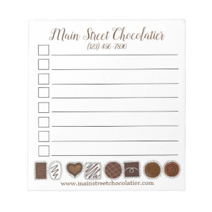 Chocolate Shop Bon Bon Candies Chocolatier Anteckningsblock