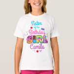 Chocolate Sister of the Birthday Candy sötad T Shirt<br><div class="desc">Firar födelsedag med denna speciella t-shirt,  personlig design</div>