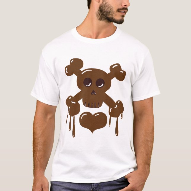 Chocolate Skull och Crossbone T-shirt (Framsida)