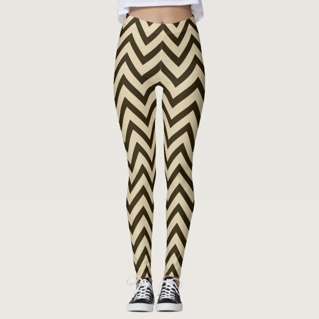Chocolate Spice Moods Chevrons Leggings (Framsida)