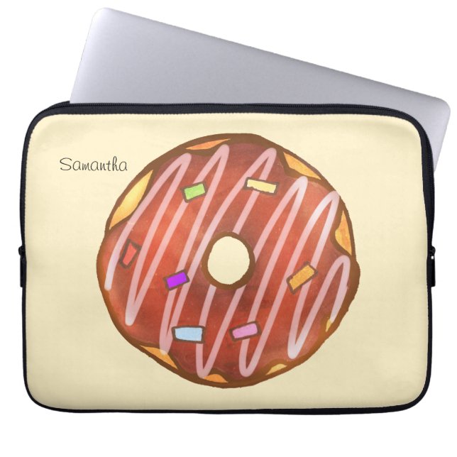 Chocolate Sprinkle donut Laptop Fodral (Framsidan)