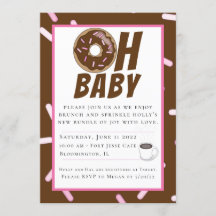 Chocolate Sprinkles Brunch Baby Shower-inbjudan