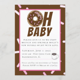 Chocolate Sprinkles Brunch Baby Shower-inbjudan Inbjudningar