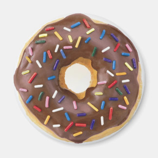 Chocolate Sprinkles Doughnut Magnet