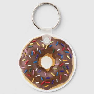 Chocolate Sprinkles Doughnut Nyckelring