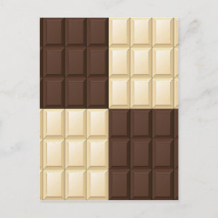 Chocolate Square Delight Vykort