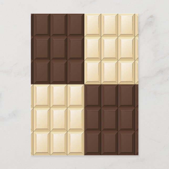 Chocolate Square Delight Vykort (Framsida)