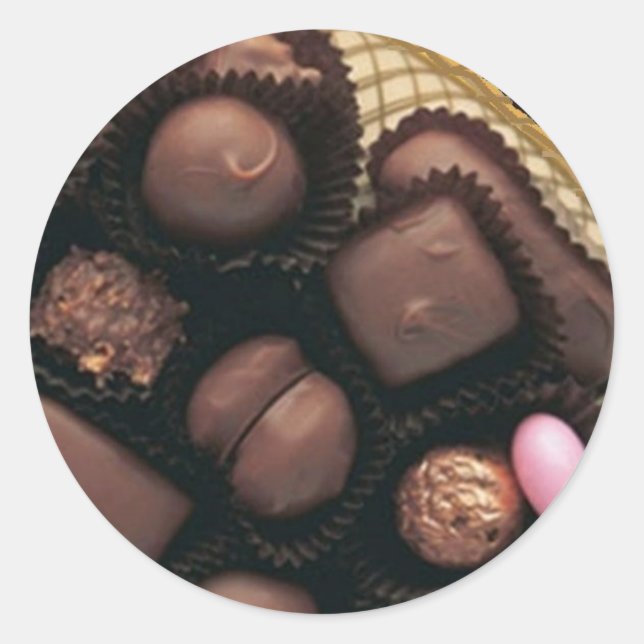 Chocolate Sticker Runt Klistermärke (Framsida)