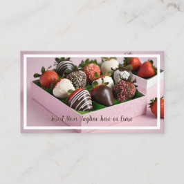 Chocolate Strawberries QR Visitkort