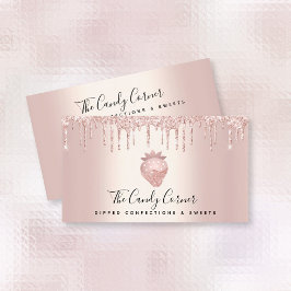 Chocolate Strawberry Confection Ro Guld Drives Visitkort
