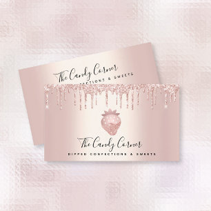 Chocolate Strawberry Confection Ro Guld Drives Visitkort