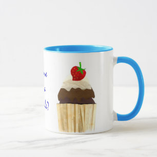 Chocolate Strawberry Cupkaka Ringer Mugg