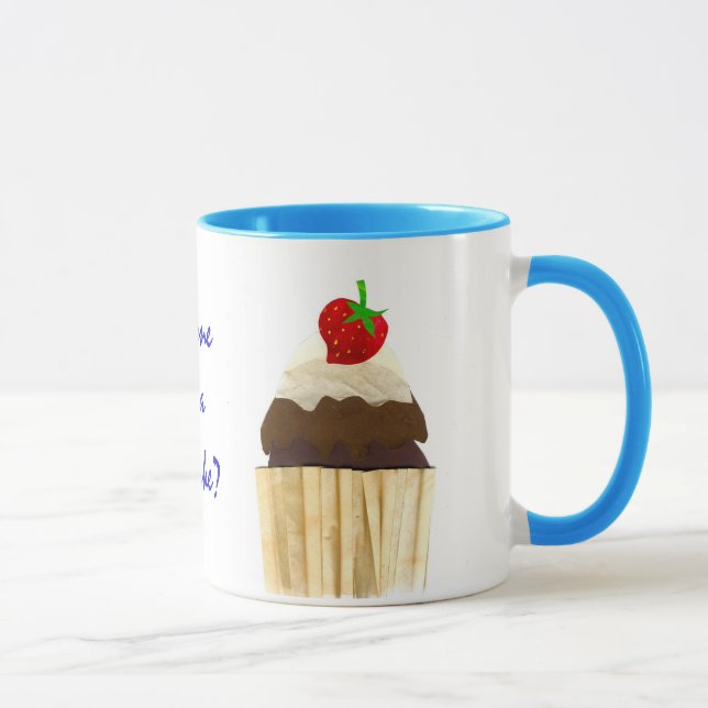 Chocolate Strawberry Cupkaka Ringer Mugg (Höger)