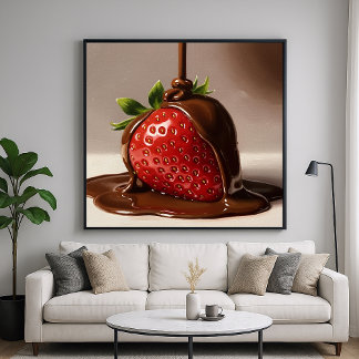 Chocolate Strawberry - Detailed Painterly Stil Poster