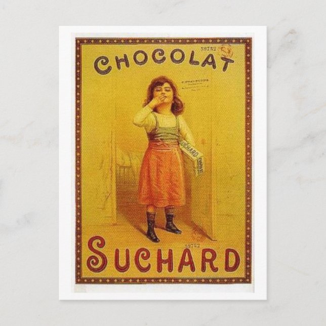 Chocolate Suchard Vintage annons Vykort (Framsida)