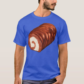 Chocolate Swiss Roll Cake Mönster T Shirt