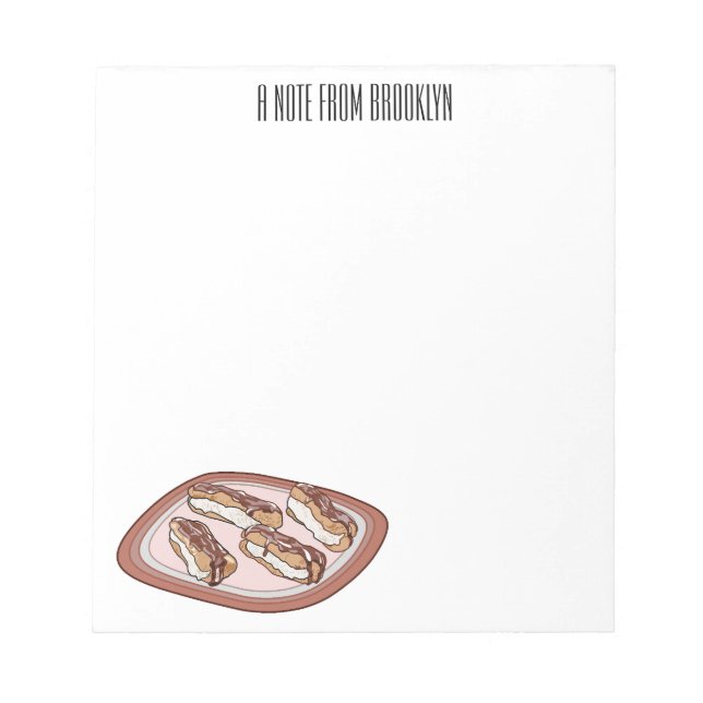 Chocolate-tecknad illustration anteckningsblock (Framsida)