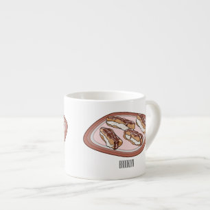 Chocolate-tecknad illustration espressomugg