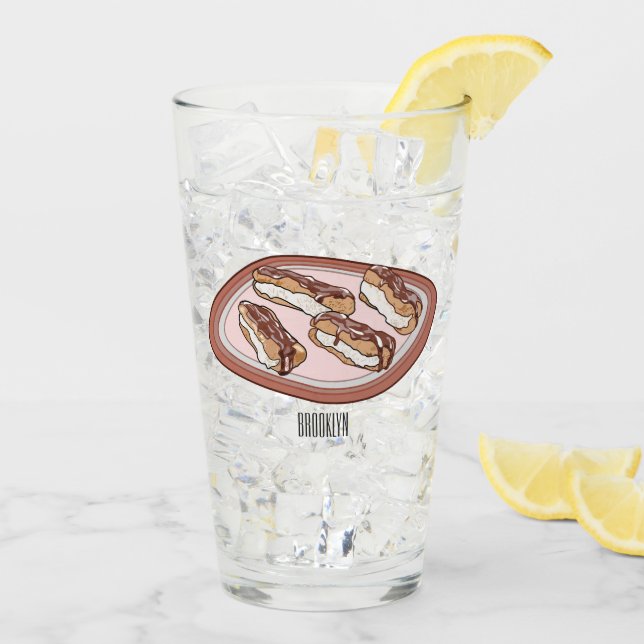 Chocolate-tecknad illustration glaskopp (Bakside Is)