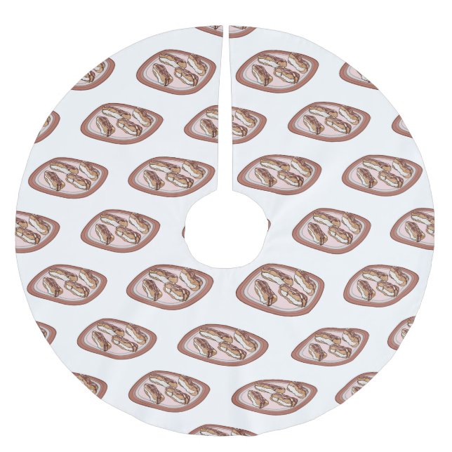 Chocolate-tecknad illustration julgransmatta borstad polyester (Framsidan)