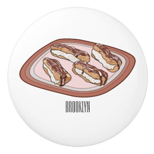 Chocolate-tecknad illustration knopp