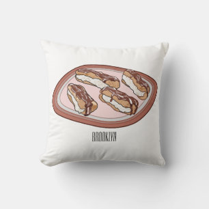 Chocolate-tecknad illustration kudde