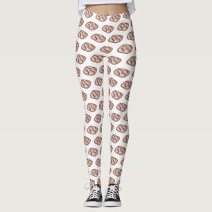 Chocolate-tecknad illustration leggings