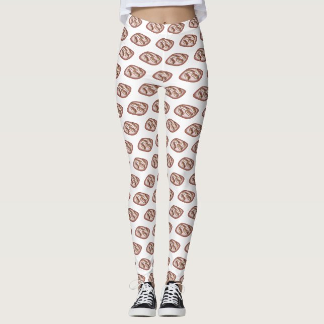 Chocolate-tecknad illustration leggings (Framsida)