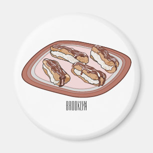 Chocolate-tecknad illustration magnet
