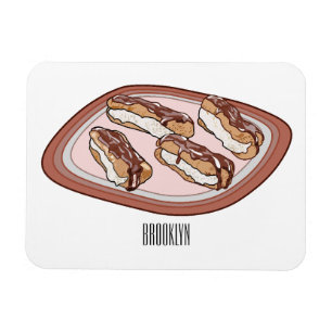 Chocolate-tecknad illustration magnet
