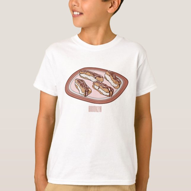 Chocolate-tecknad illustration t shirt (Framsida)