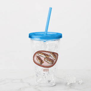 Chocolate-tecknad illustration take away mugg