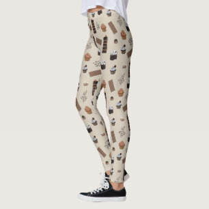 Chocolate Theme Mönster Leggings