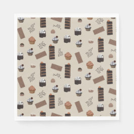 Chocolate Theme Mönster Pappersservett
