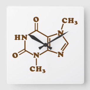 Chocolate Theobromine Molecular Chemical Formula Fyrkantig Klocka