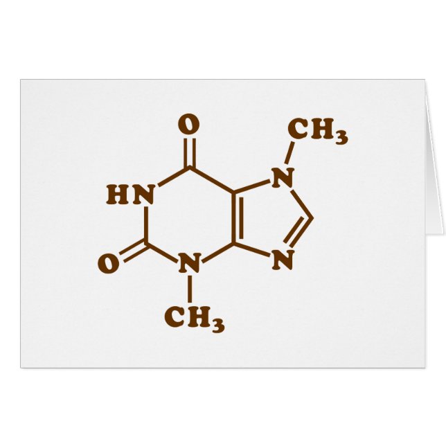 Chocolate Theobromine Molecular Chemical Formula Hälsningskort (Framsidan Horizontal)
