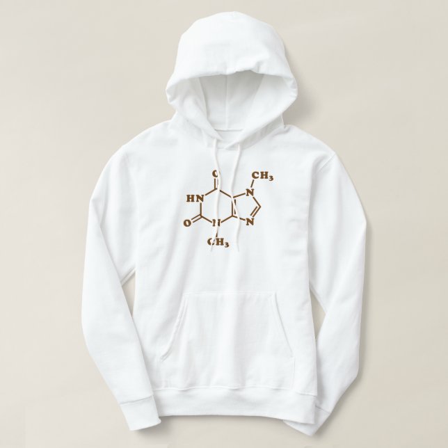 Chocolate Theobromine Molecular Chemical Formula Hoodie (Design framsida)