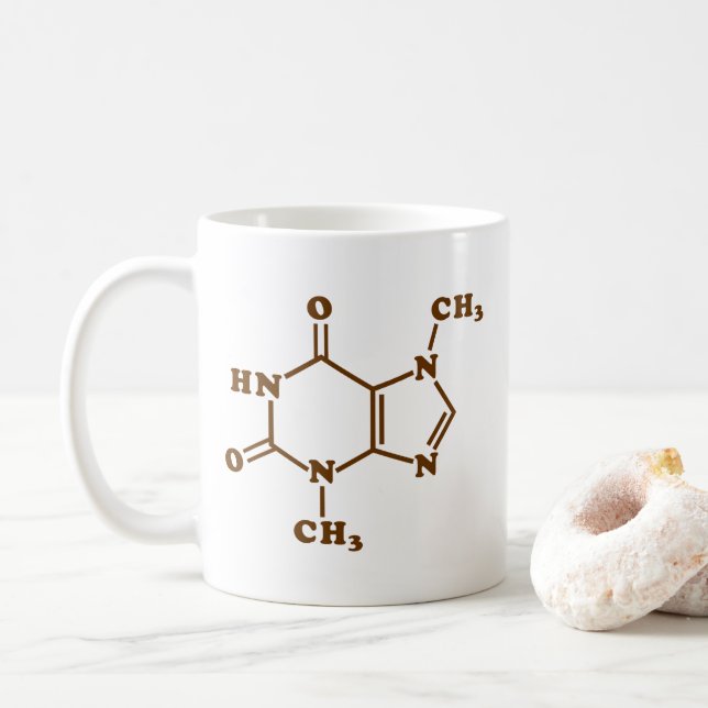 Chocolate Theobromine Molecular Chemical Formula Kaffemugg (Med munk)