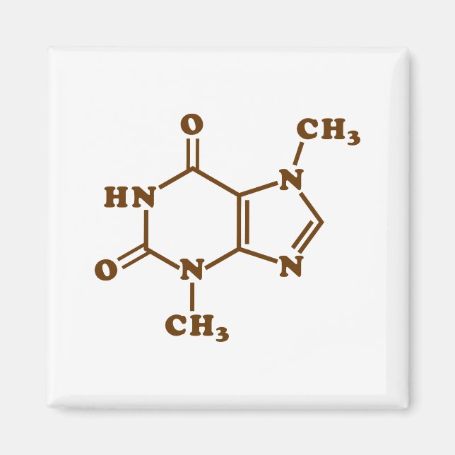 Chocolate Theobromine Molecular Chemical Formula Magnet (Framsidan)