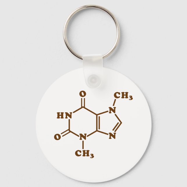 Chocolate Theobromine Molecular Chemical Formula Nyckelring (Framsida)