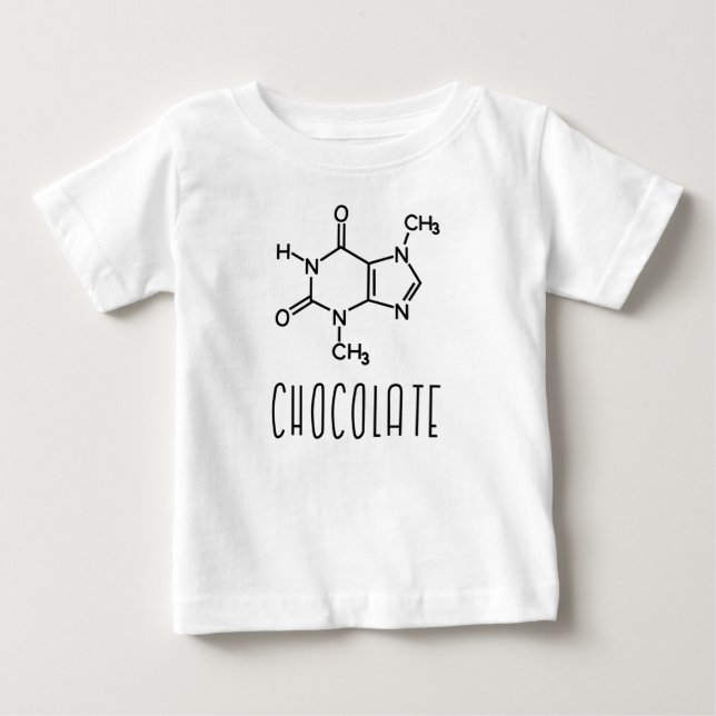 Chocolate Theobromine Molecular Chemical Formula T Shirt (Framsida)