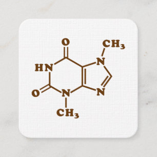 Chocolate Theobromine Molecule Chemical Formula Fyrkantigt Visitkort