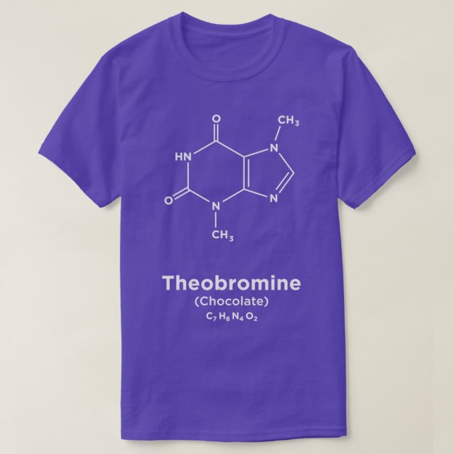 Chocolate Theobromine Molecule T Shirt (Design framsida)