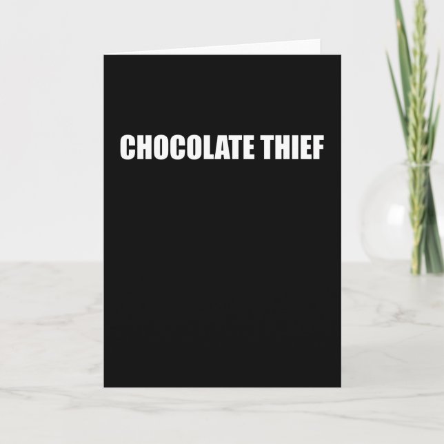 Chocolate Thief Funny Halloween Gift Kort (Framsida)