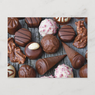 Chocolate Truffles Photo Postcard Vykort