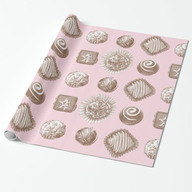 Chocolate Truffles Presentpapper (Utrullad)